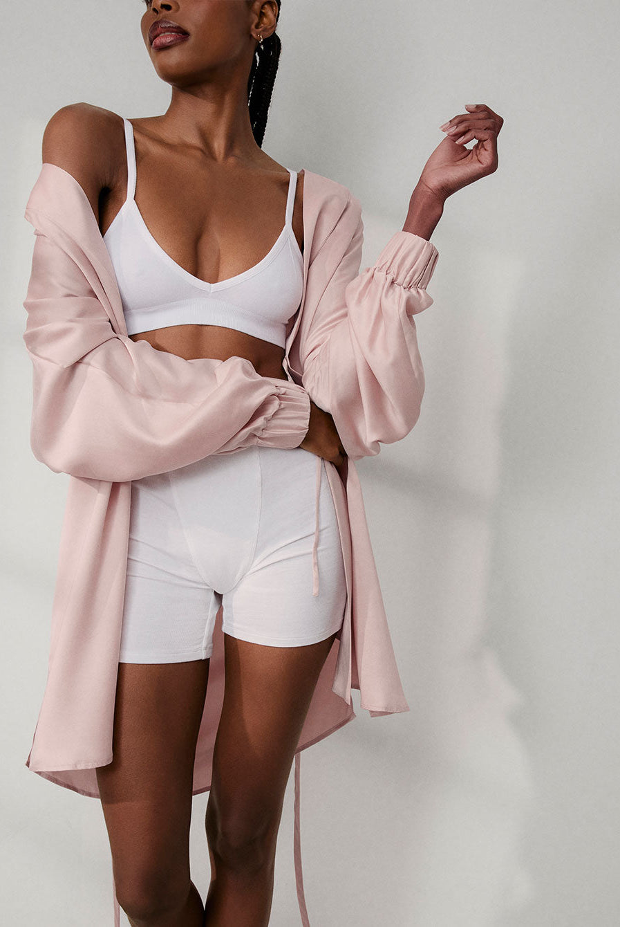 Lunya Pajamas - WASHABLE SILK ROBE #DELICATE PINK