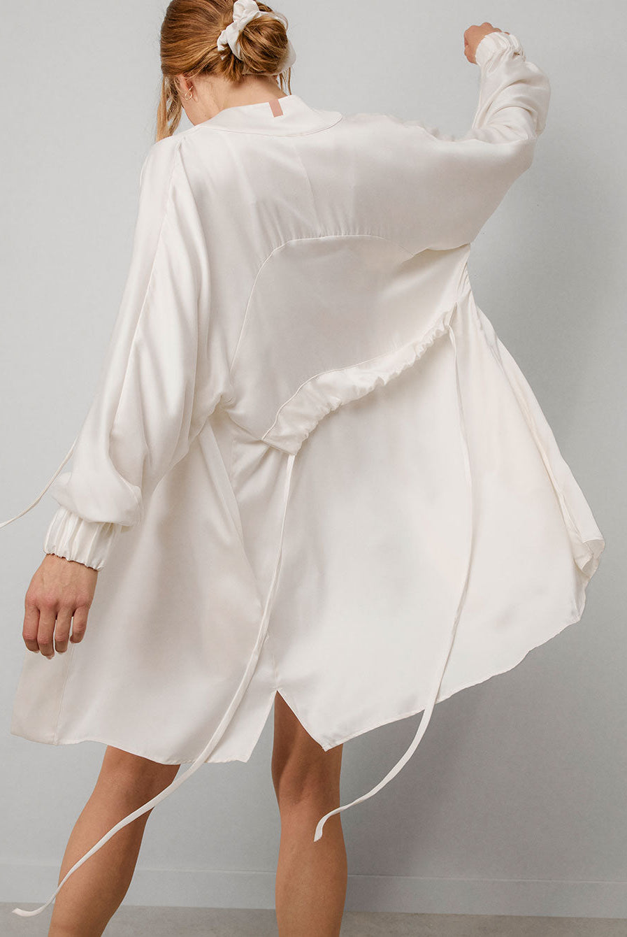 Lunya Sleepwear Washable Silk Robe - #Tranquil White