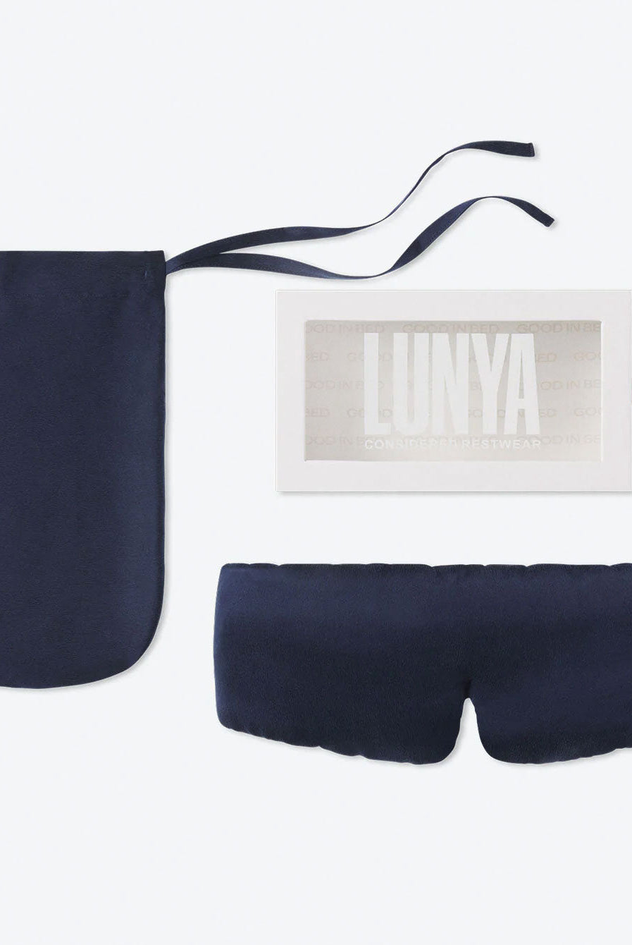 Washable Silk Sleep Mask With Box - #Deep Blue
