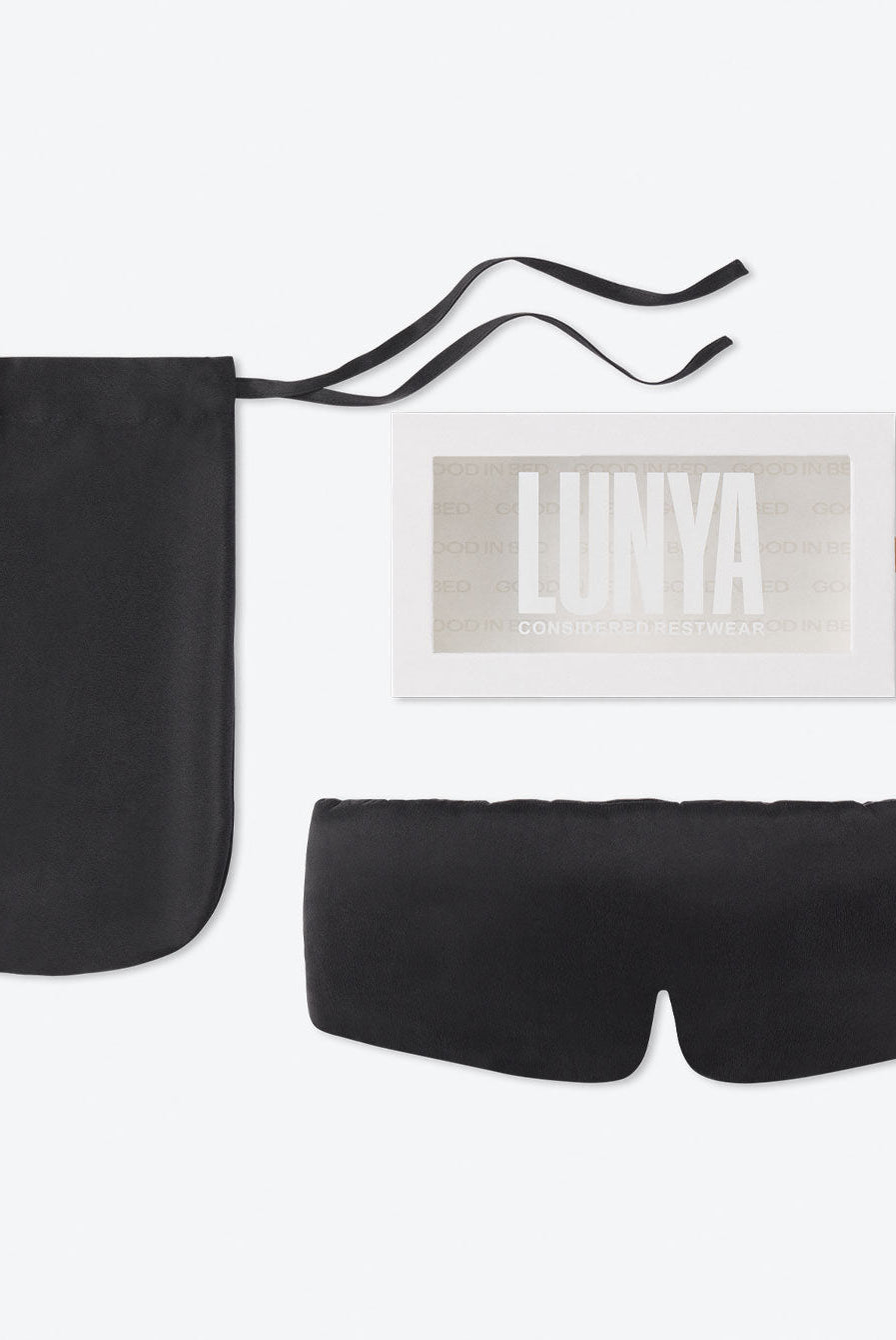 Washable Silk Sleep Mask With Box - #Immersed Black
