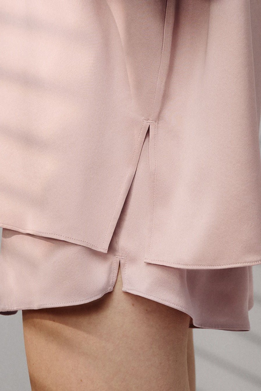 Lunya Pajamas Washable Silk Tee Short Set - #Delicate Pink