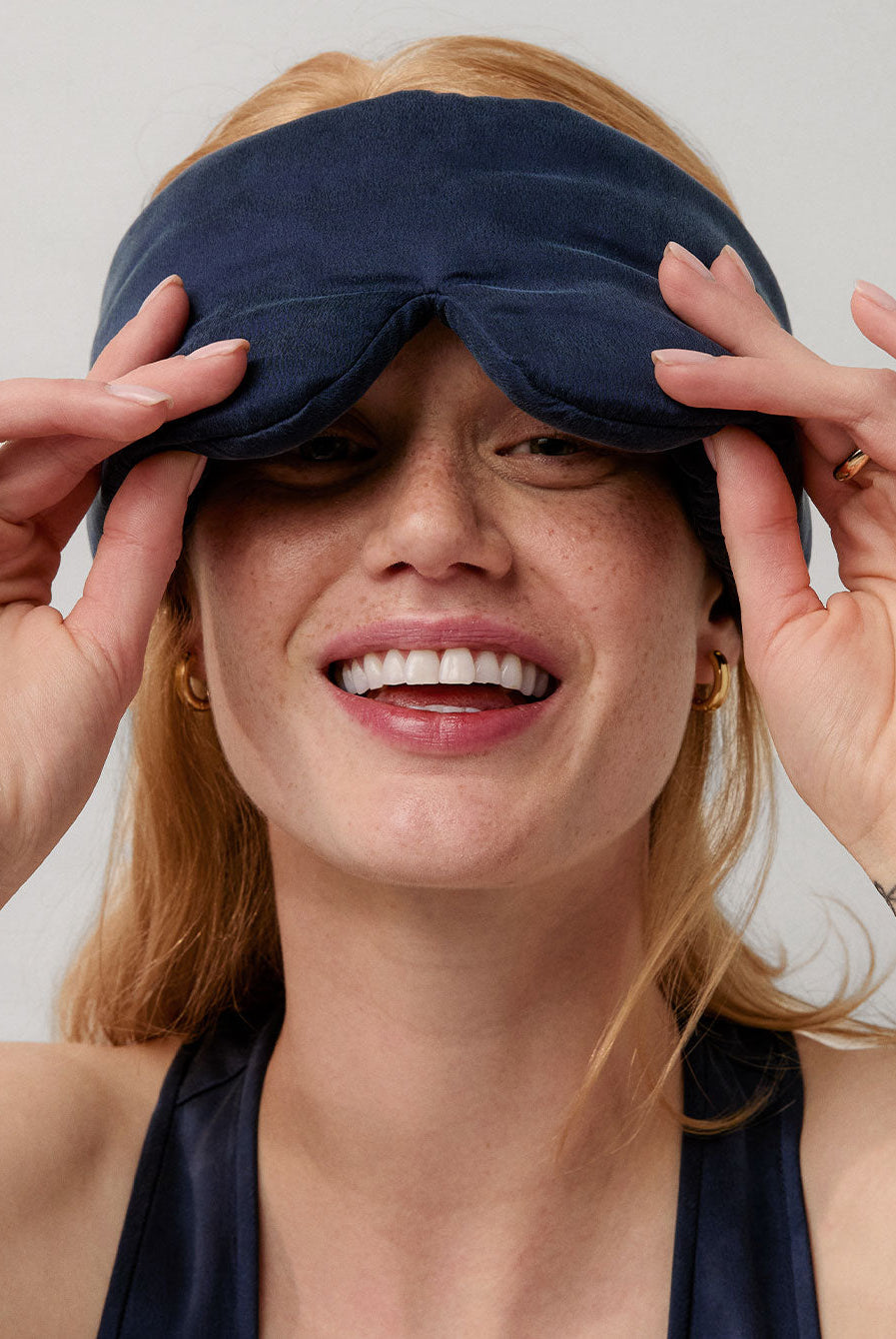 Weighted Silk Sleep Mask - #Deep Blue