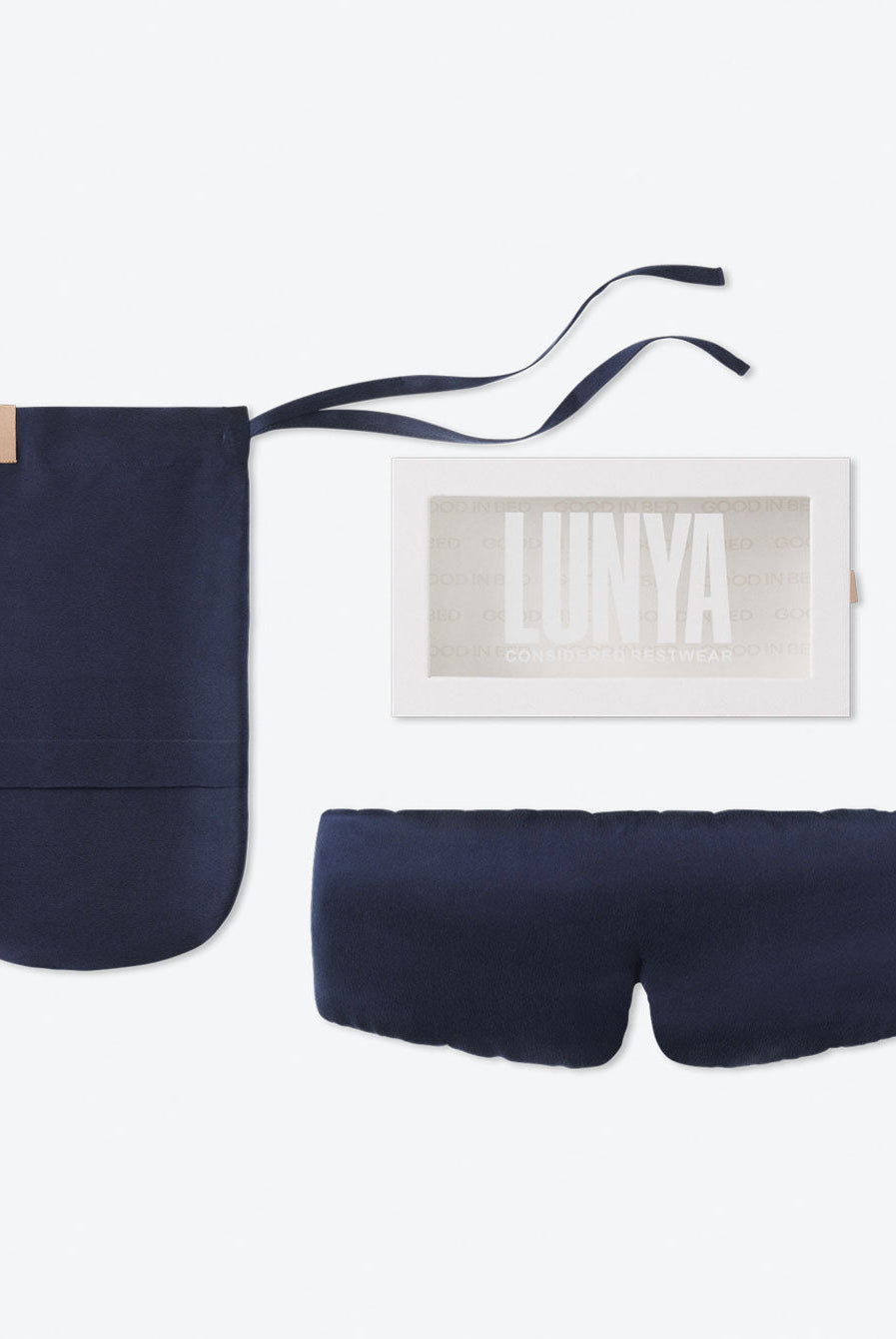 Weighted Silk Sleep Mask - #Deep Blue