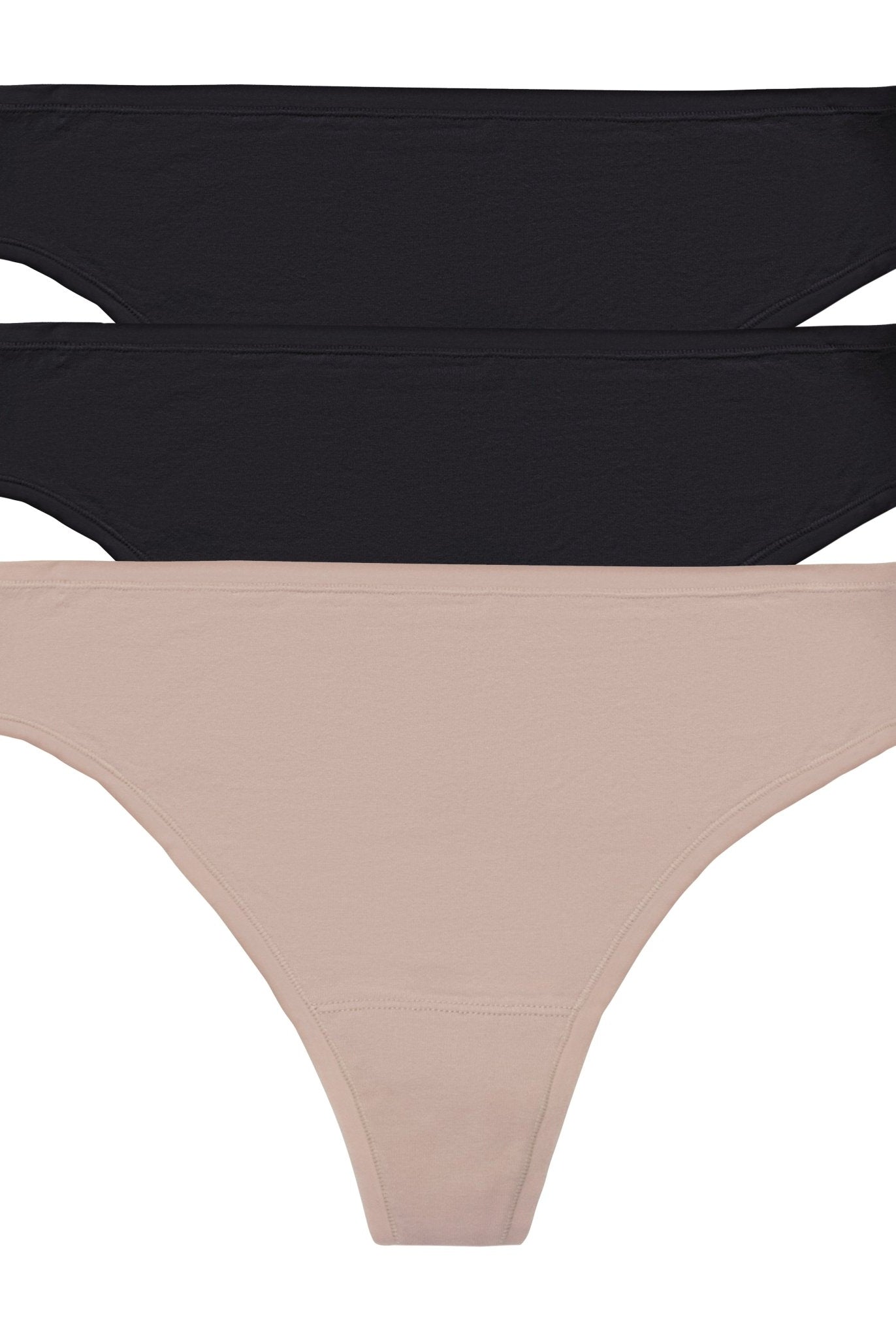 Bliss Bare Cotton Thong 3 - Pack - Thong - Natori