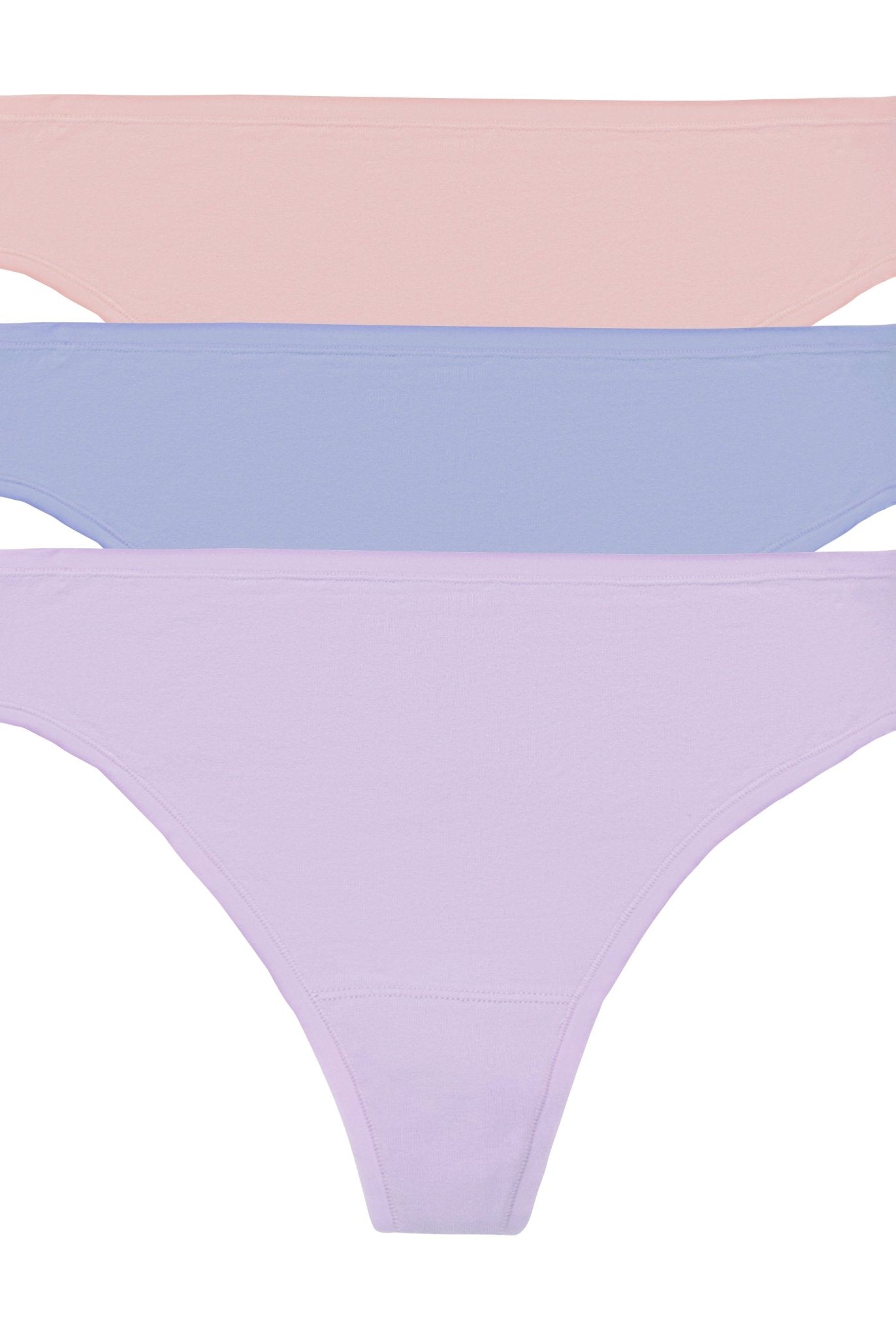 Bliss Bare Cotton Thong 3 - Pack - Thong - Natori