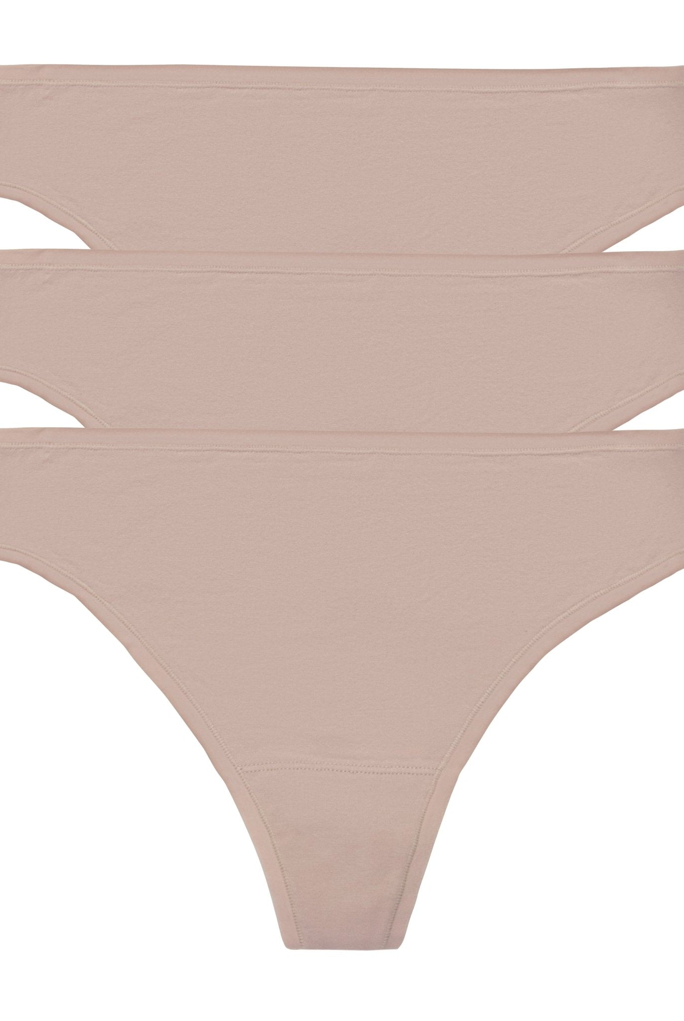 Bliss Bare Cotton Thong 3 - Pack - Thong - Natori