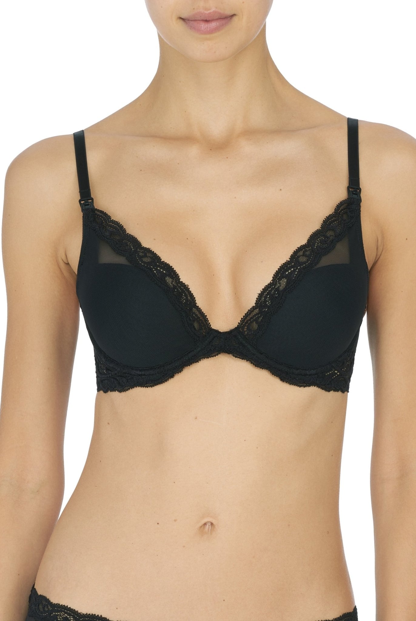 Feathers Lace Plunge Nursing T-Shirt Bra - Plunge - Natori