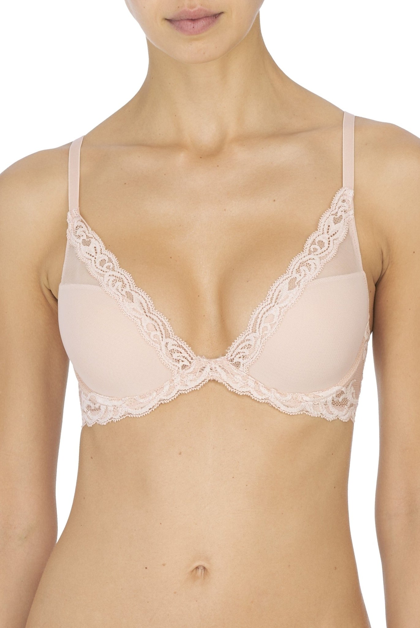 Feathers Lace Plunge T-Shirt Bra - Plunge - Natori