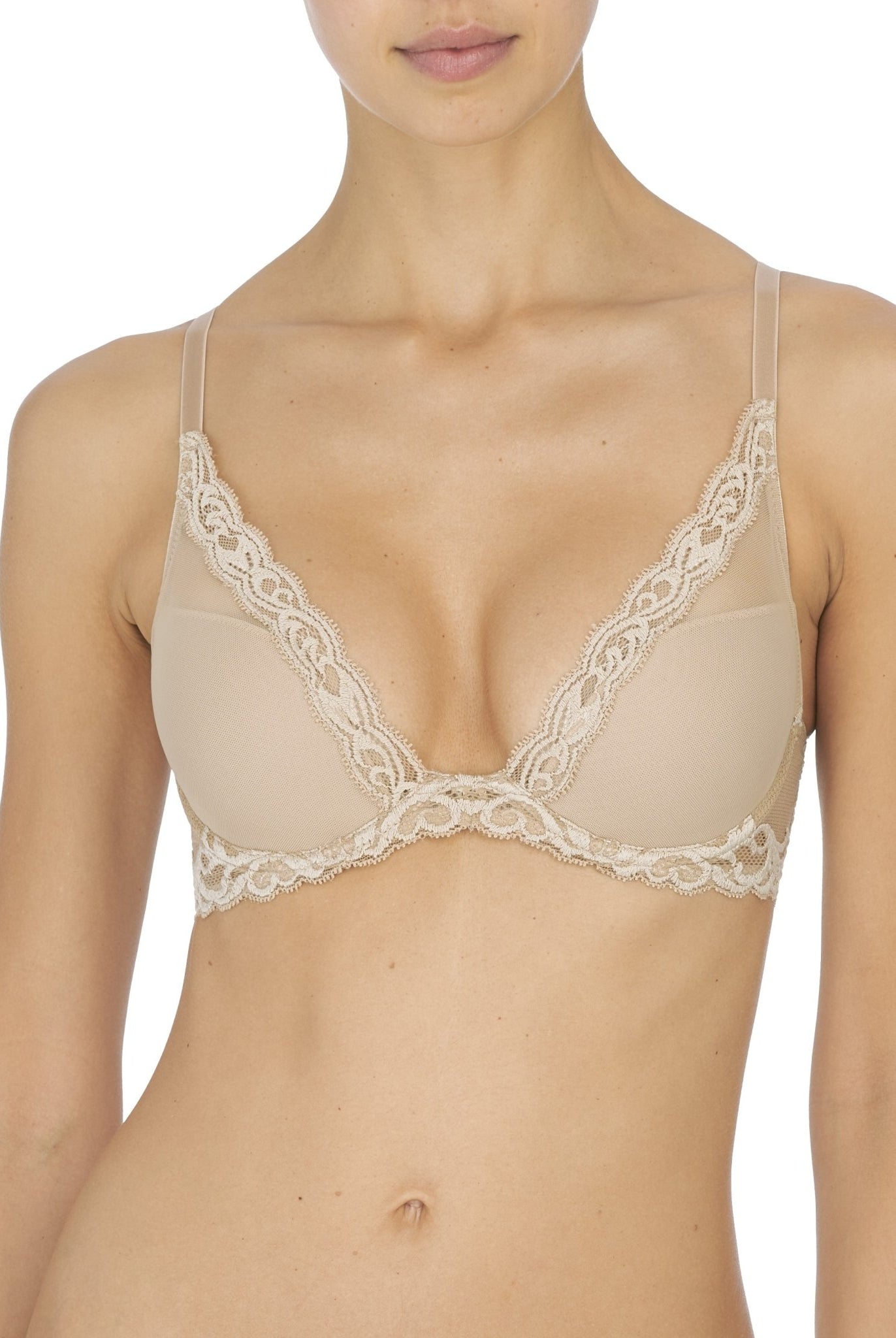 Feathers Lace Plunge T-Shirt Bra - Plunge - Natori