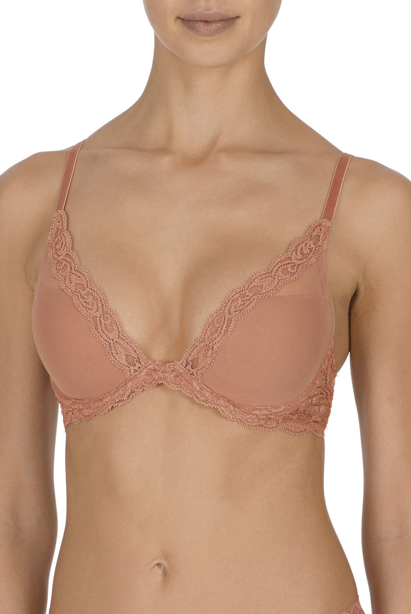 Feathers Lace Plunge T-Shirt Bra - Plunge - Natori