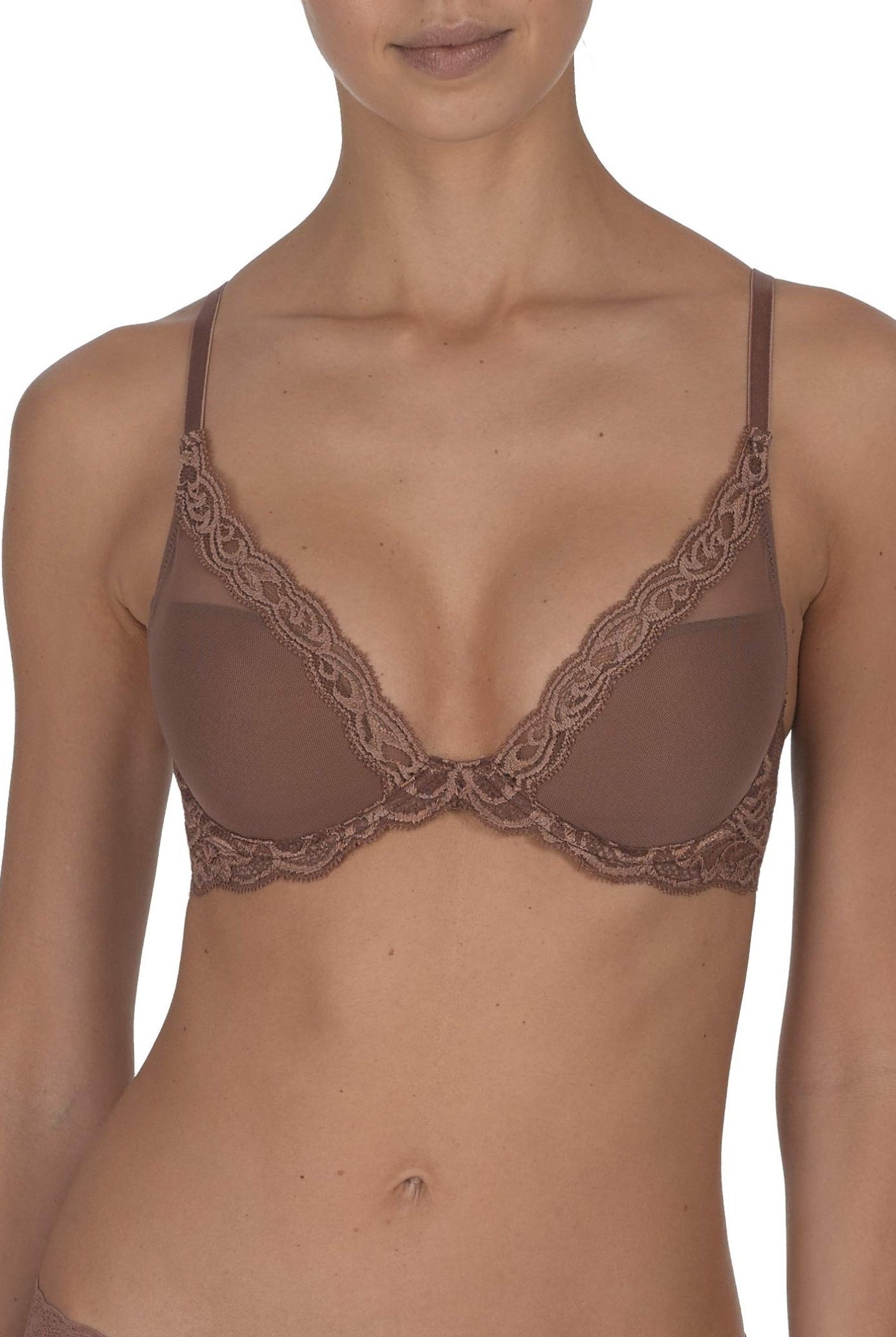 Feathers Lace Plunge T-Shirt Bra - Plunge - Natori