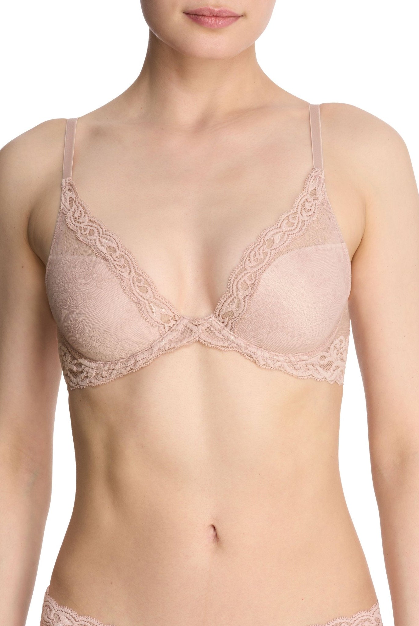 Feathers Lace Plunge T-Shirt Bra - Plunge - Natori