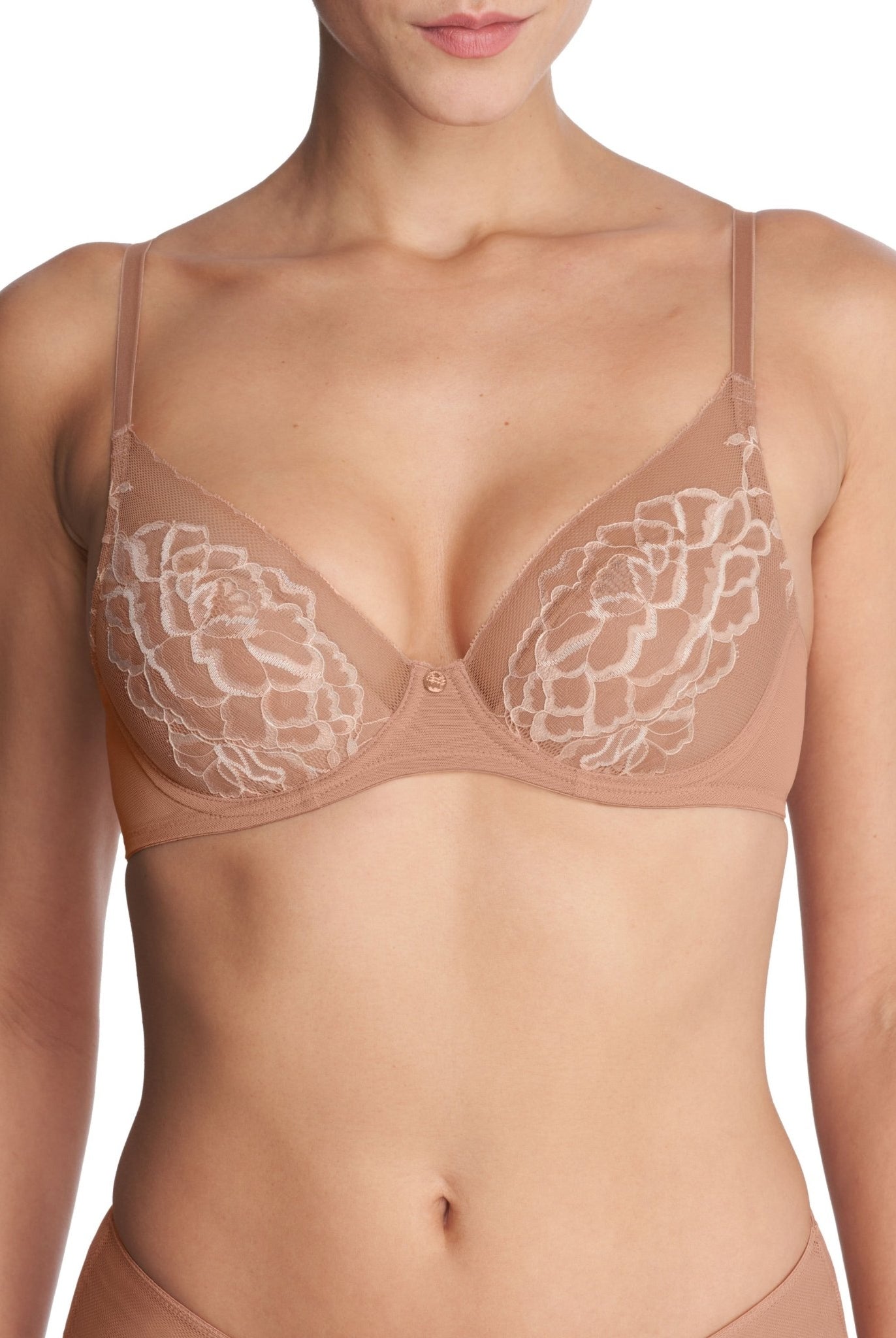 Flora Lace Plunge T-Shirt Bra - Plunge - Natori