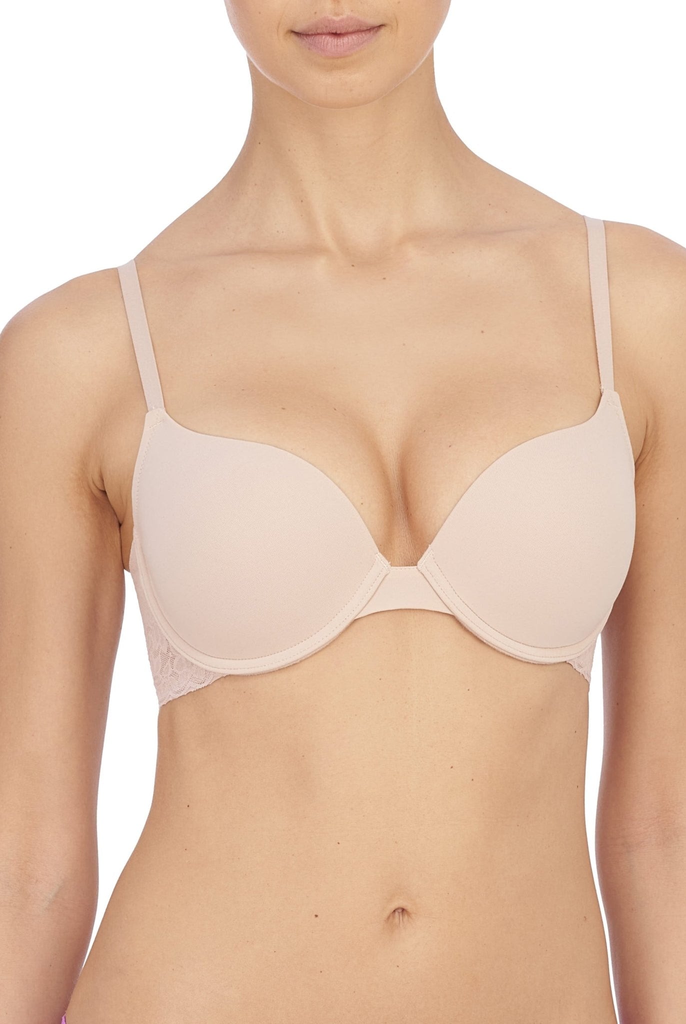 Sheer Glamour Plunge Push Up T-Shirt Bra - Plunge - Natori