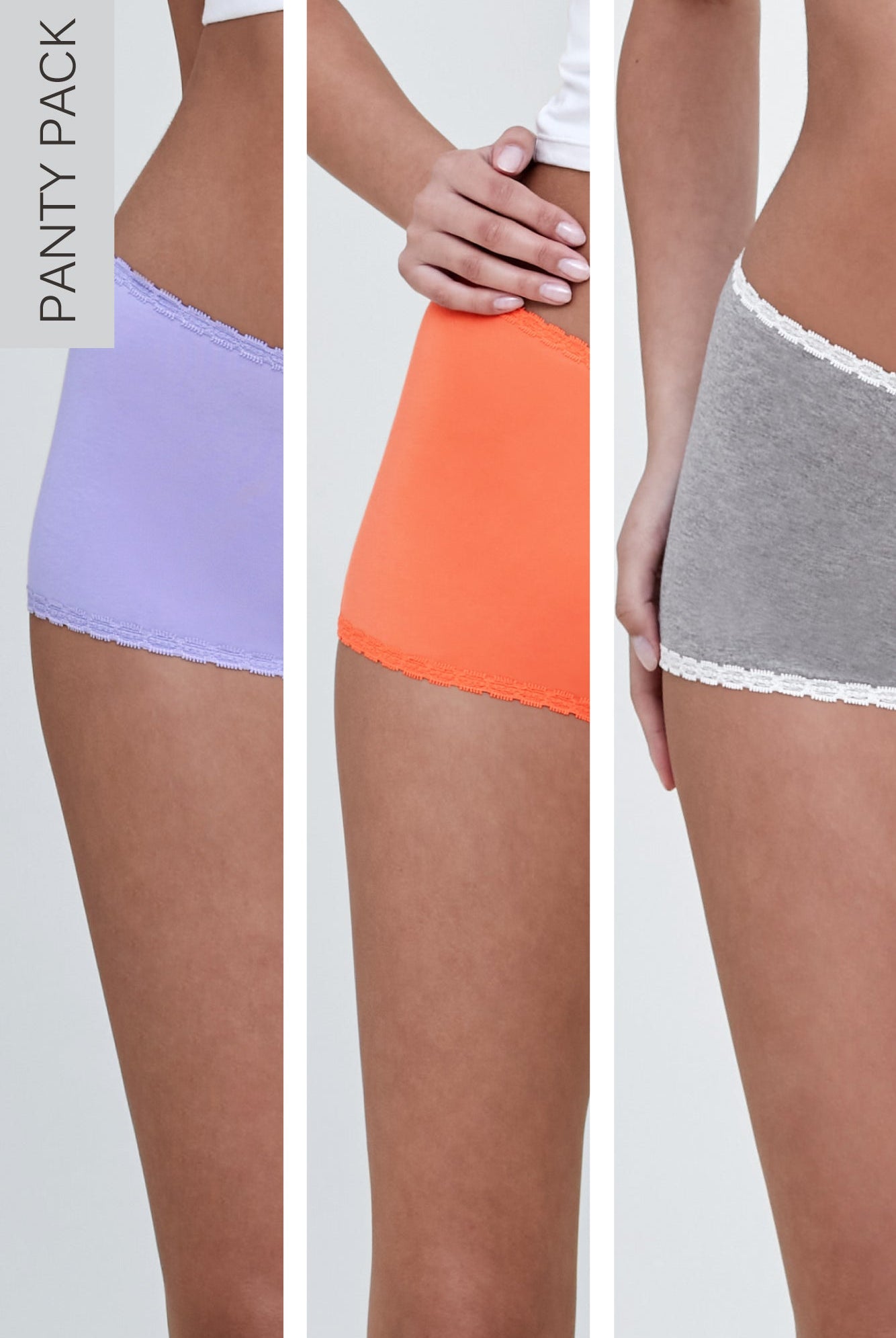 Adorned Cotton Boyshort 3 - Pack - Boyshort - Skarlett Blue