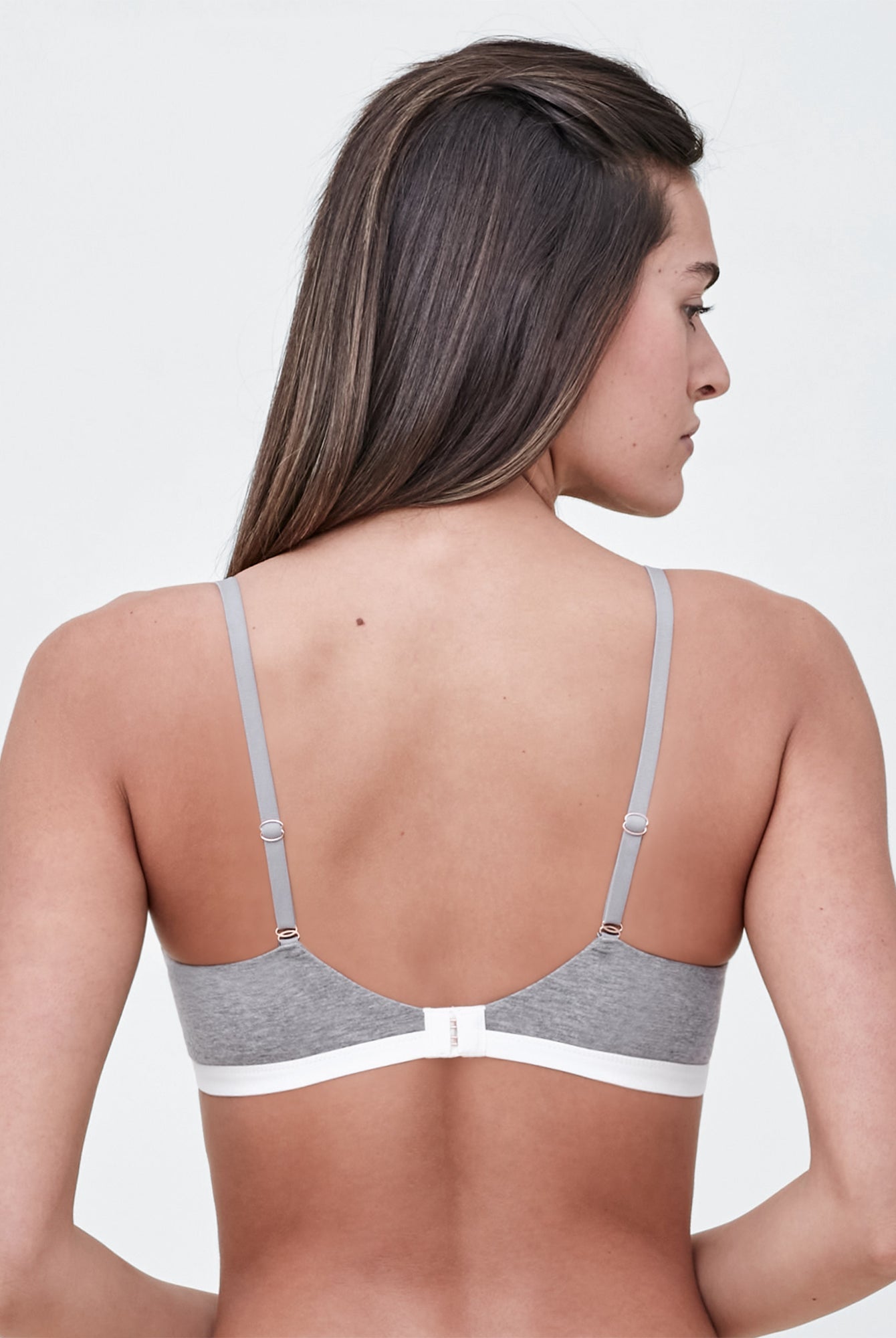 Adorned Cotton Plunge Wireless Bra - Bralette - Skarlett Blue