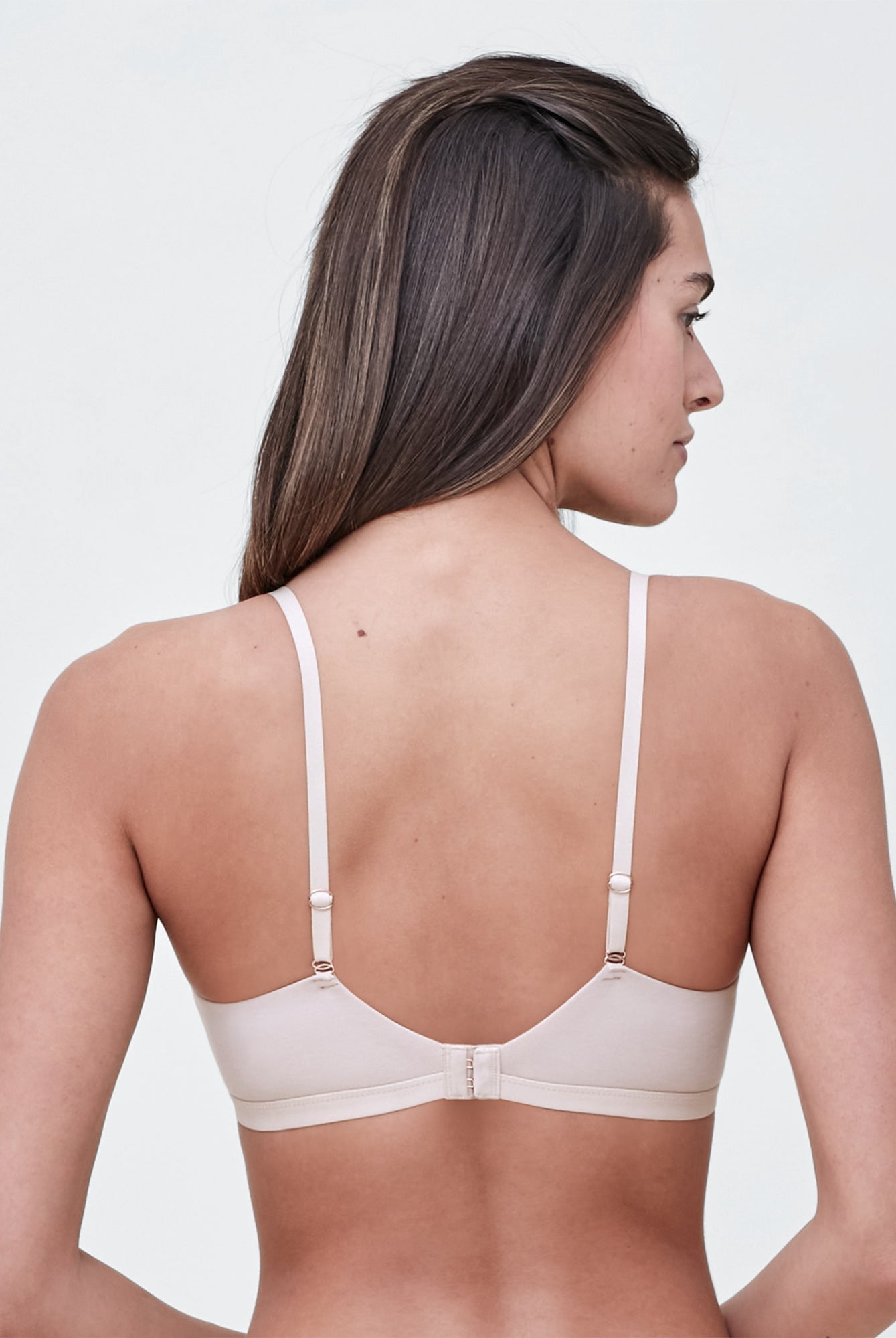 Adorned Cotton Plunge Wireless Bra - Bralette - Skarlett Blue