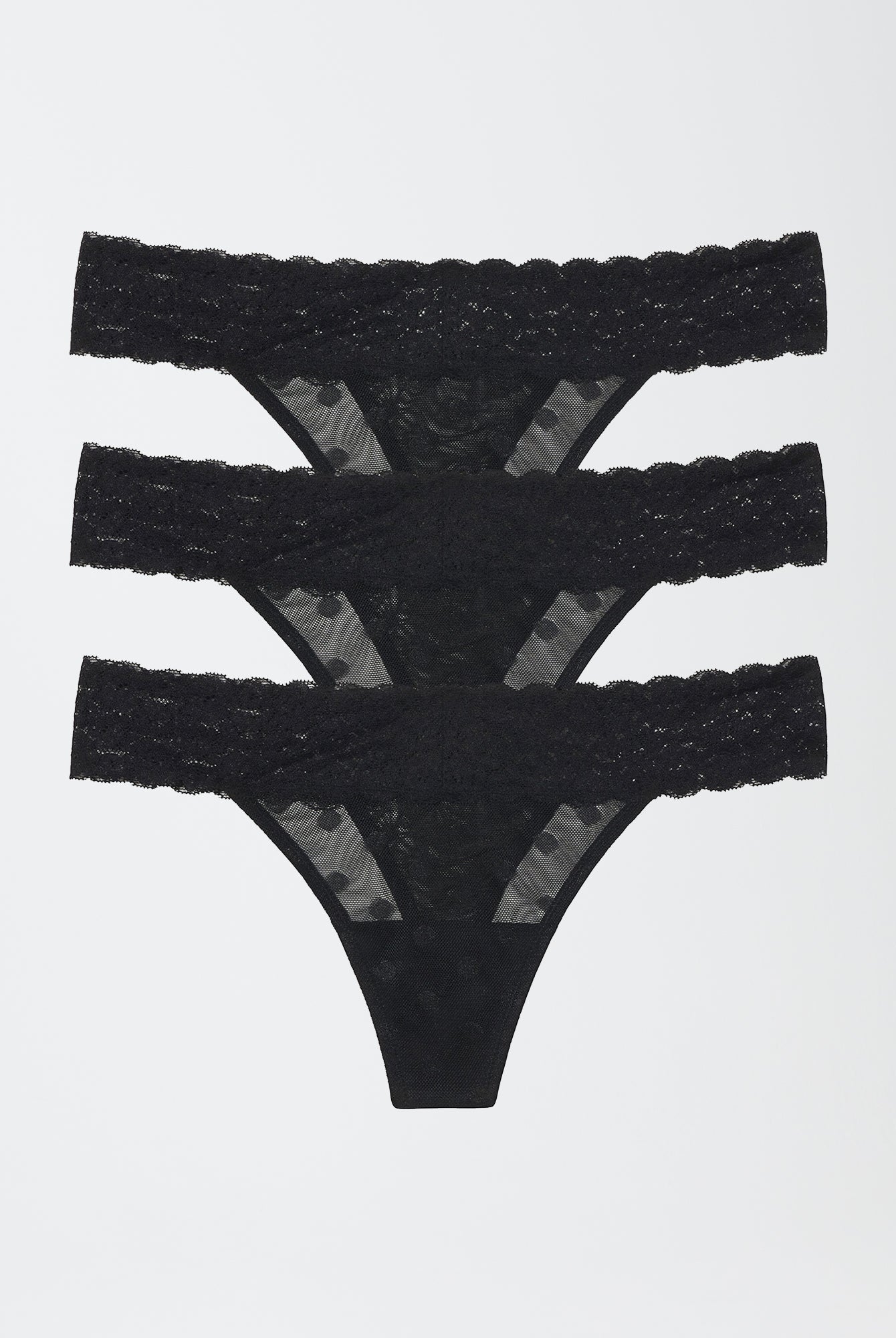 Dare Dot Mesh Lace Thong 3 - Pack - Thong - Skarlett Blue