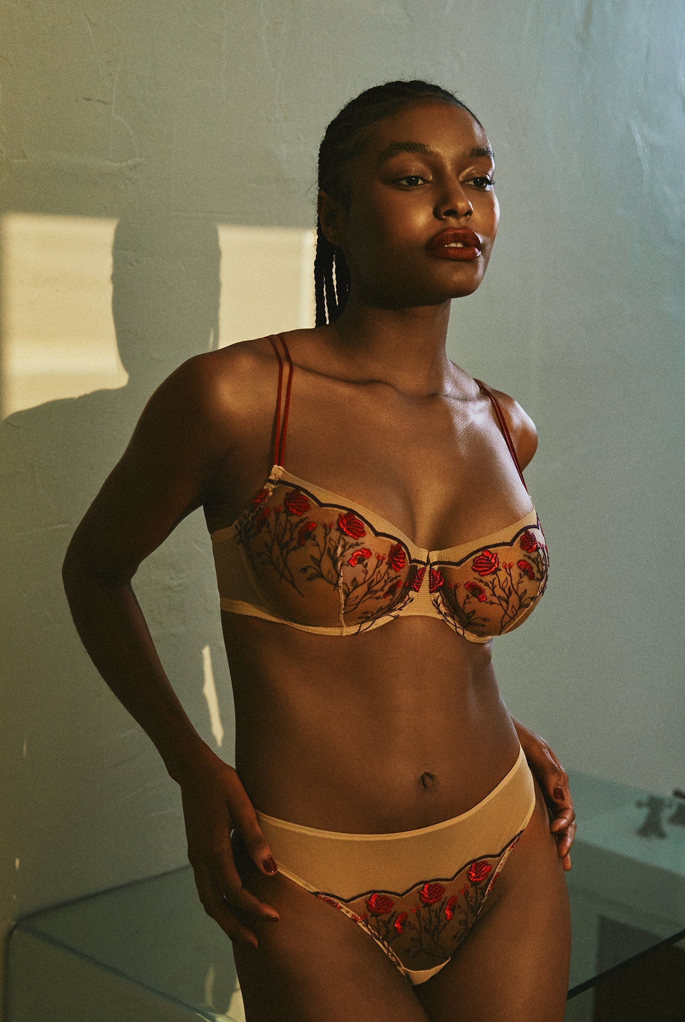 Enamoured Tattoo Lace Balconette Bra - Balconette - Skarlett Blue