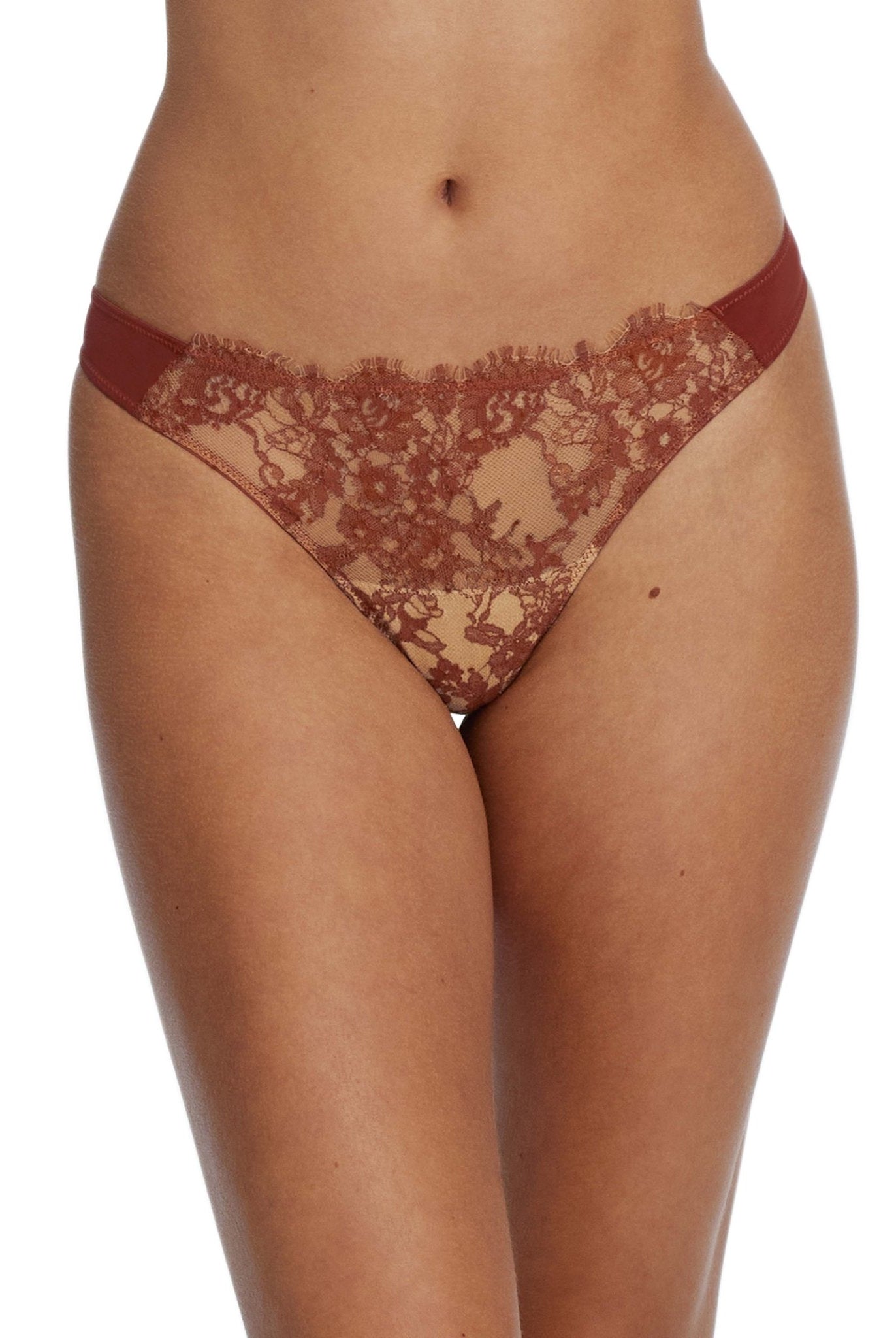 Entice Lace Front Thong - Thong - Skarlett Blue