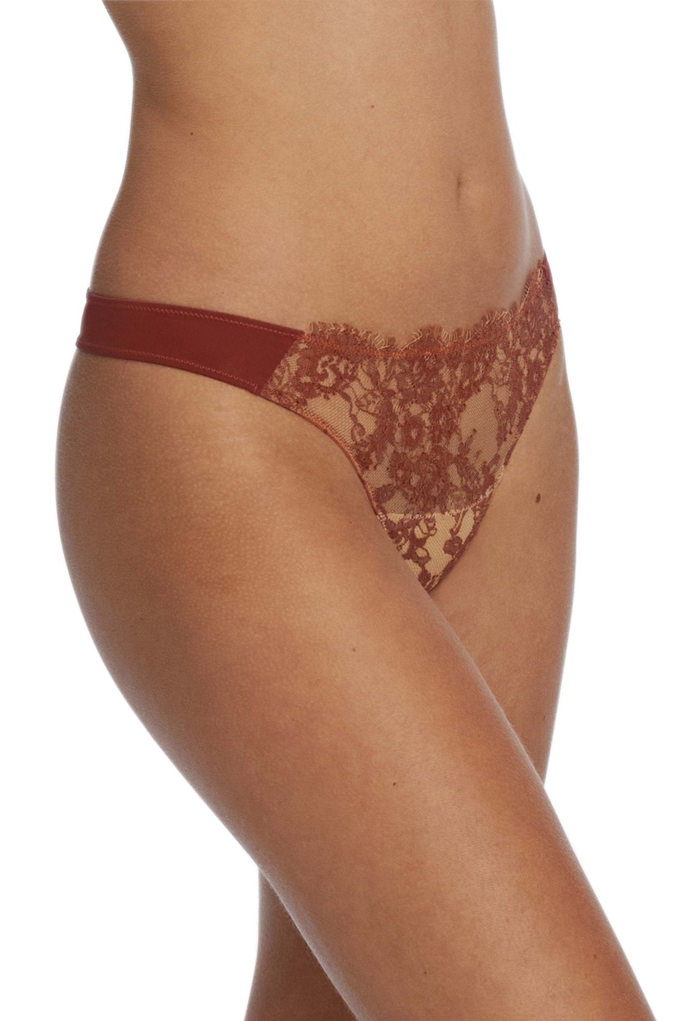 Entice Lace Front Thong - Thong - Skarlett Blue