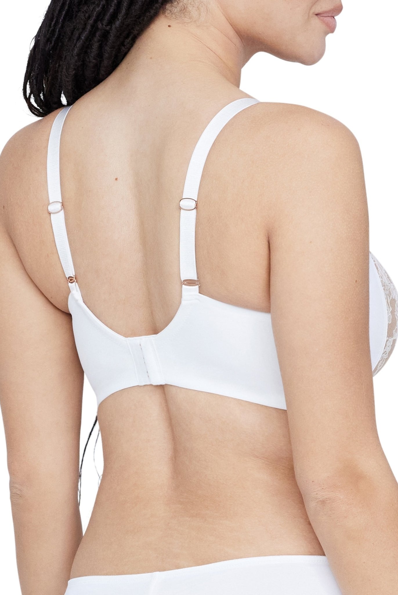 Entice Lace Full Coverage Balconette Side Support Underwire Bra - Side Support - Skarlett Blue