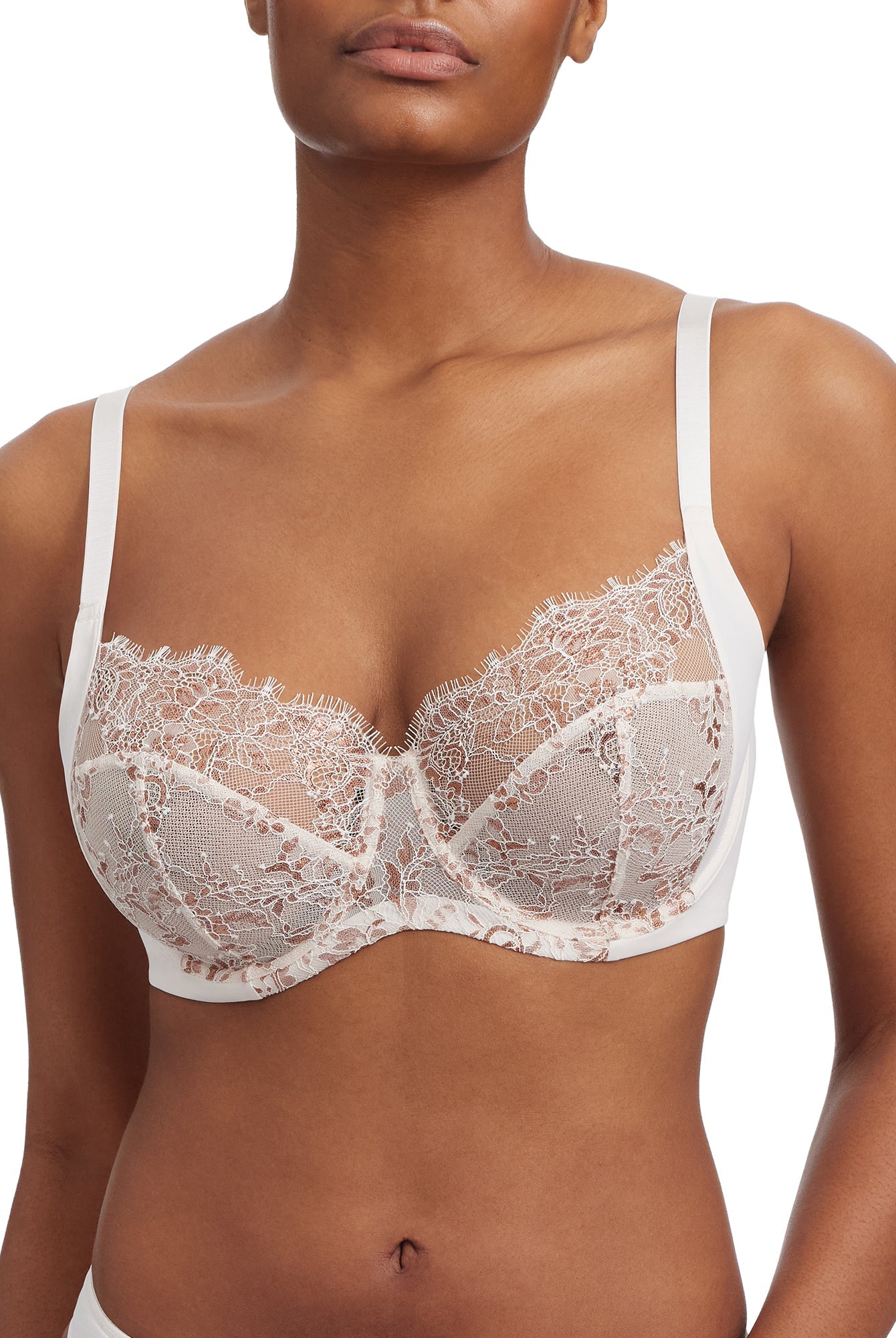 Entice Lace Full Coverage Side Support Underwire Bra - Side Support - Skarlett Blue