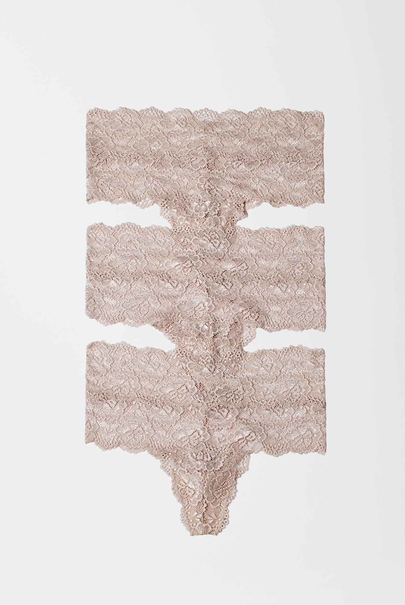 Goddess Lace High Waist Thong 3 - Pack - Thong - Skarlett Blue