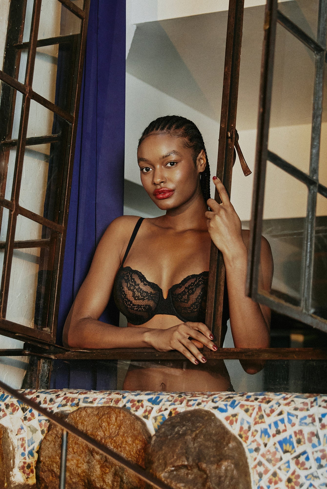 Impress Floral Lace Balconette Bra - Balconette - Skarlett Blue