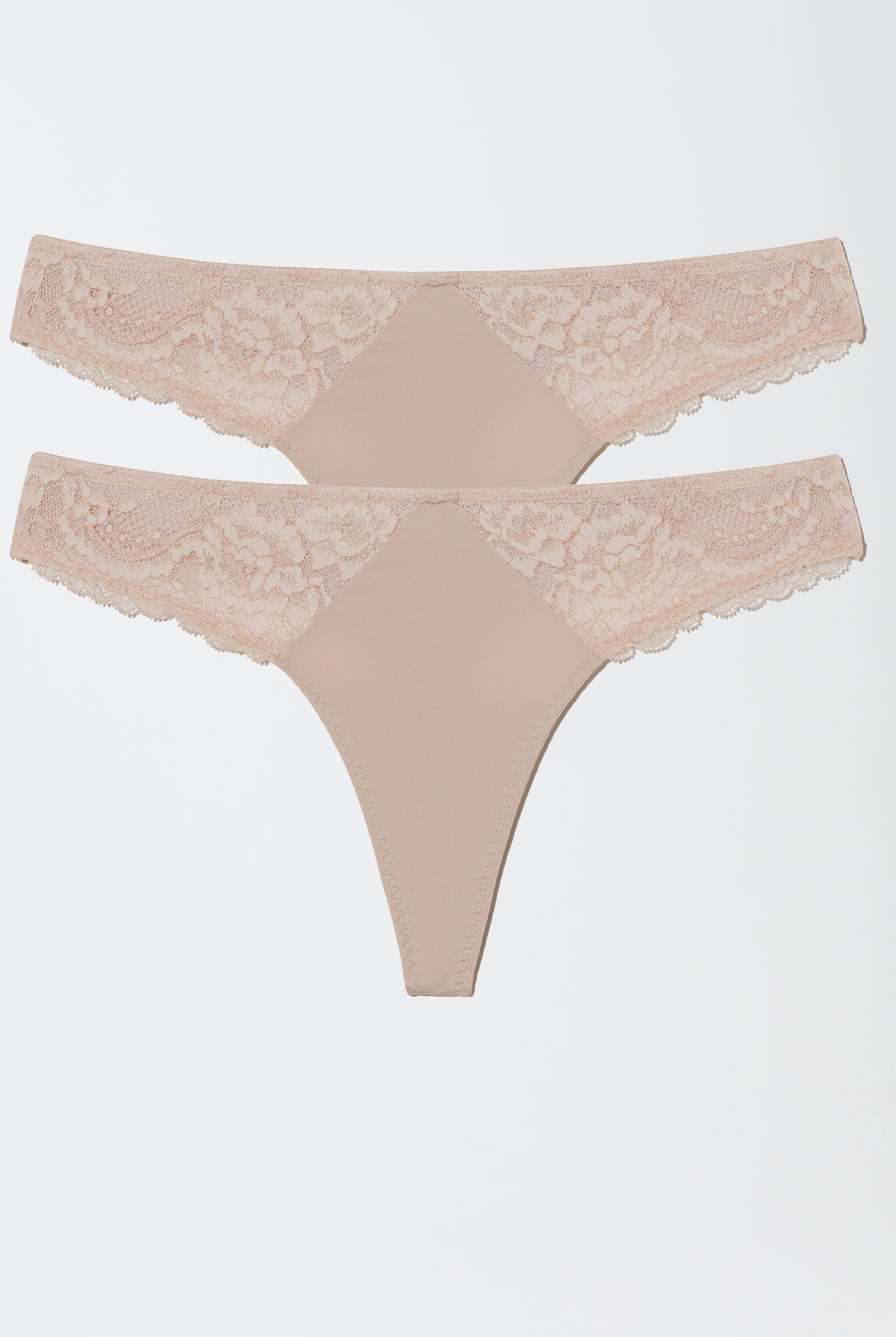 Minx Lace Trim Thong 2 - Pack - Thong - Skarlett Blue