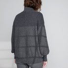 Cozy Cotton Silk Pocket Henley - #Drifting Charcoal