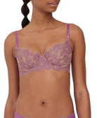 sheer lace balconette bra