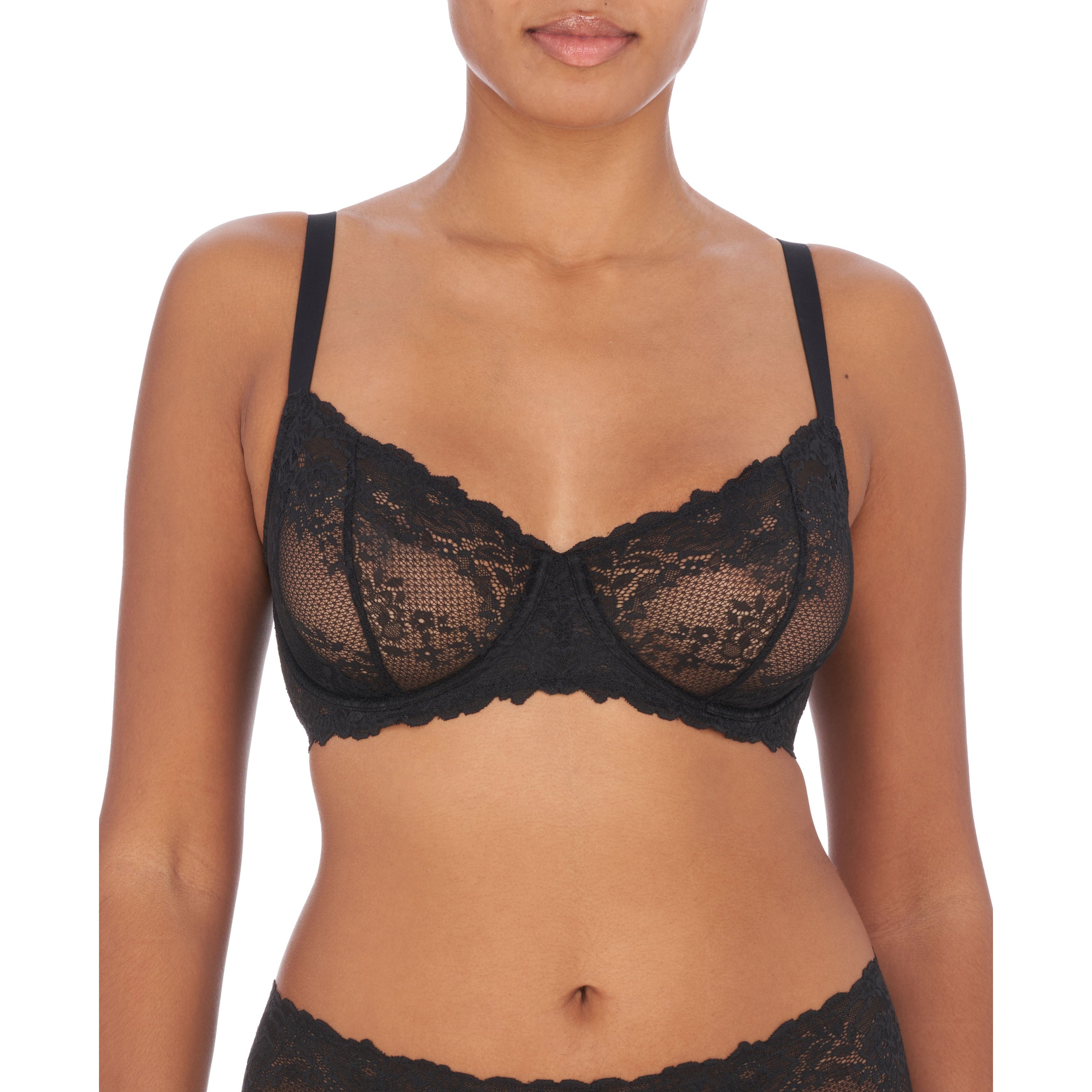 black balconette bra Stretch lace 