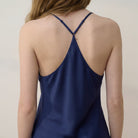 Lunya Pajamas - WASHABLE SILK BIAS CAMI PANT SET #DEEP BLUE