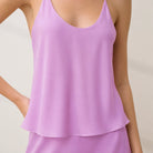 Lunya Pajamas - WASHABLE SILK BIAS CAMI PANT SET #lilac bloom