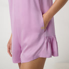 Lunya Pajamas - WASHABLE SILK ROMPER #lilac bloom