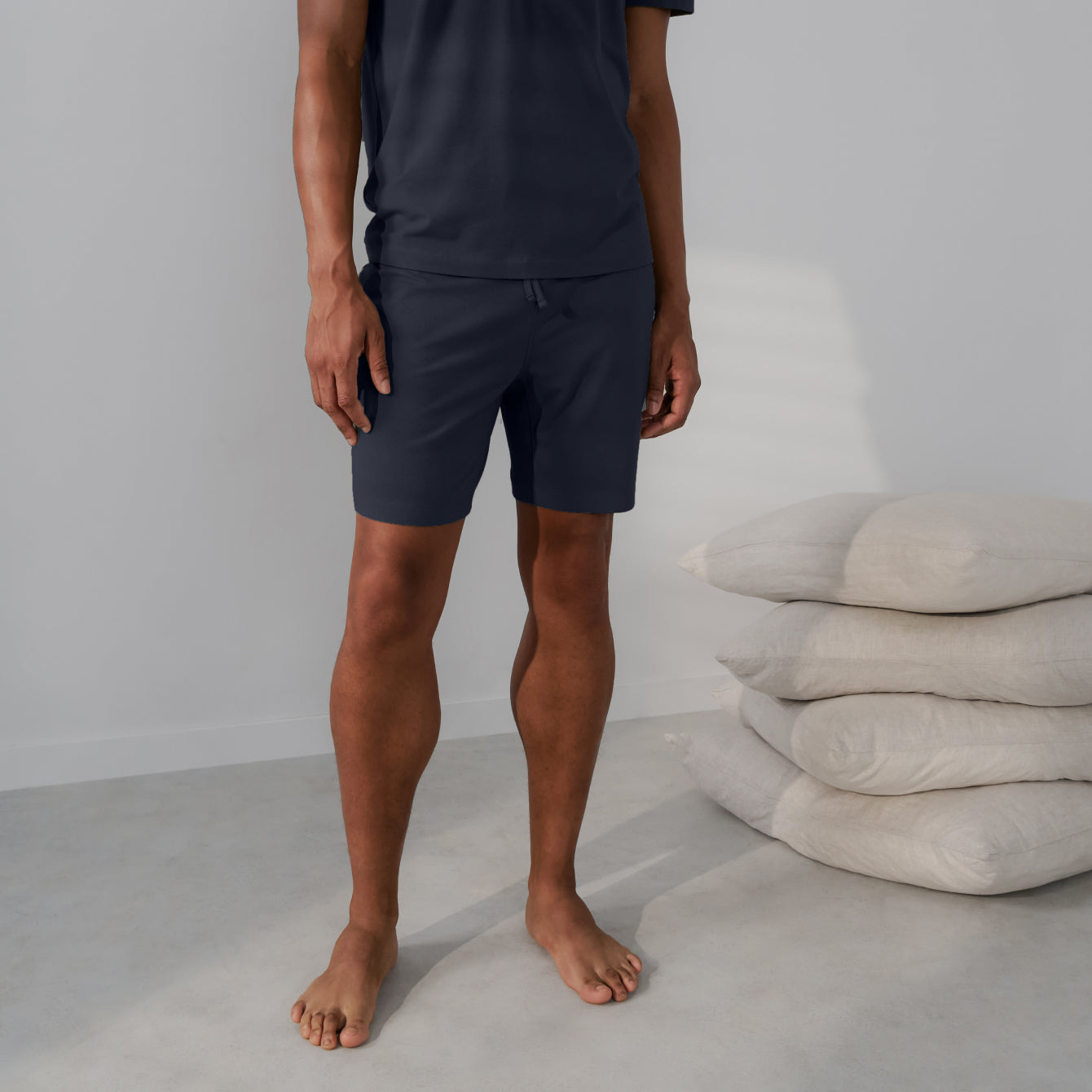 Lunya Pajamas - MEN’S SLUMBERKNIT™ SHORT - #deep blue