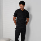 Lunya Pajamas Men's Slumberknit™ Henley Tee - #Immersed Black