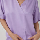 Lunya Pajamas - WASHABLE SILK CROSSOVER PANT SET #Morning Wisteria