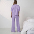 Lunya Pajamas - WASHABLE SILK CROSSOVER PANT SET #Morning Wisteria