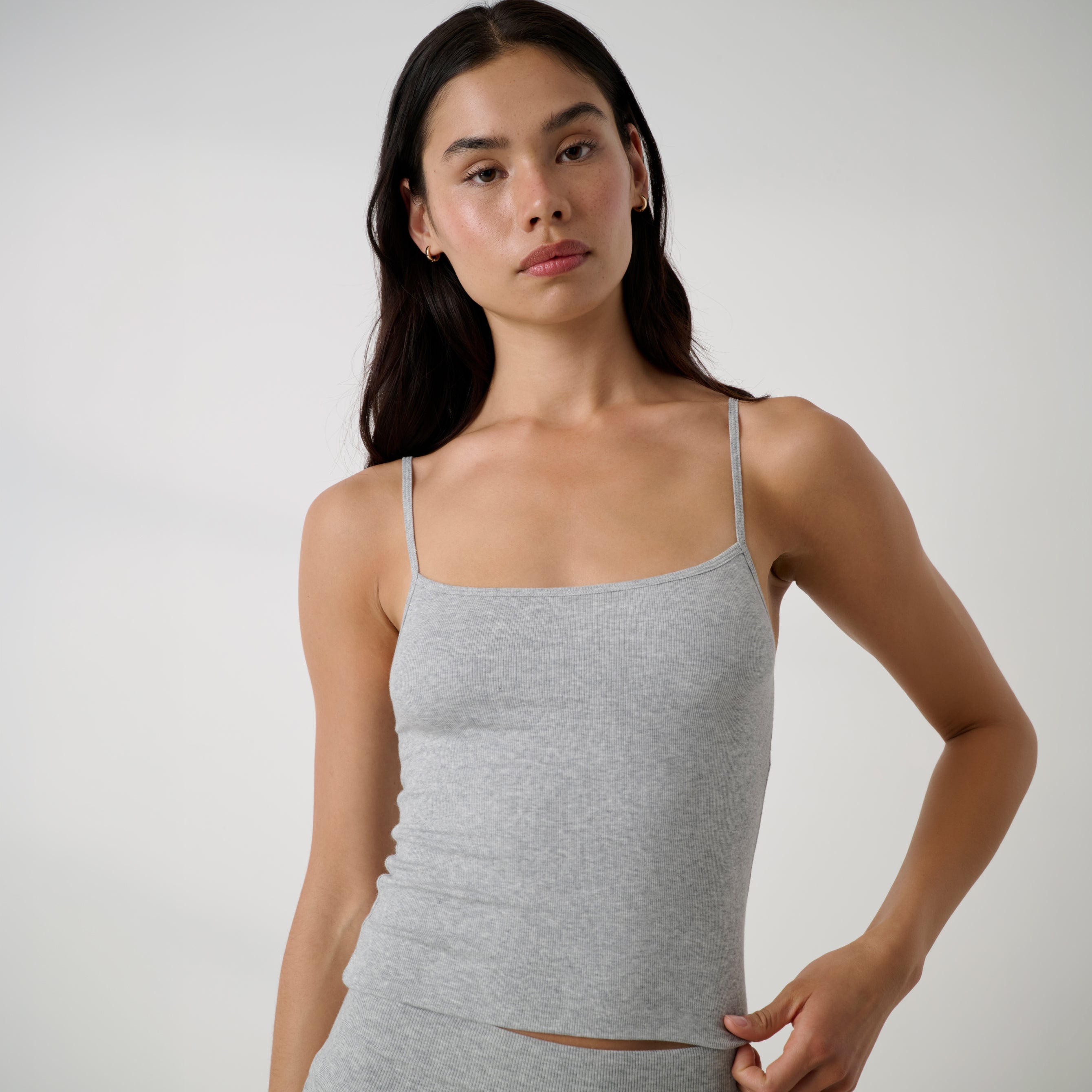 Lunya Pajamas - Soft Modal Rib Cami #Napping Dove Heather