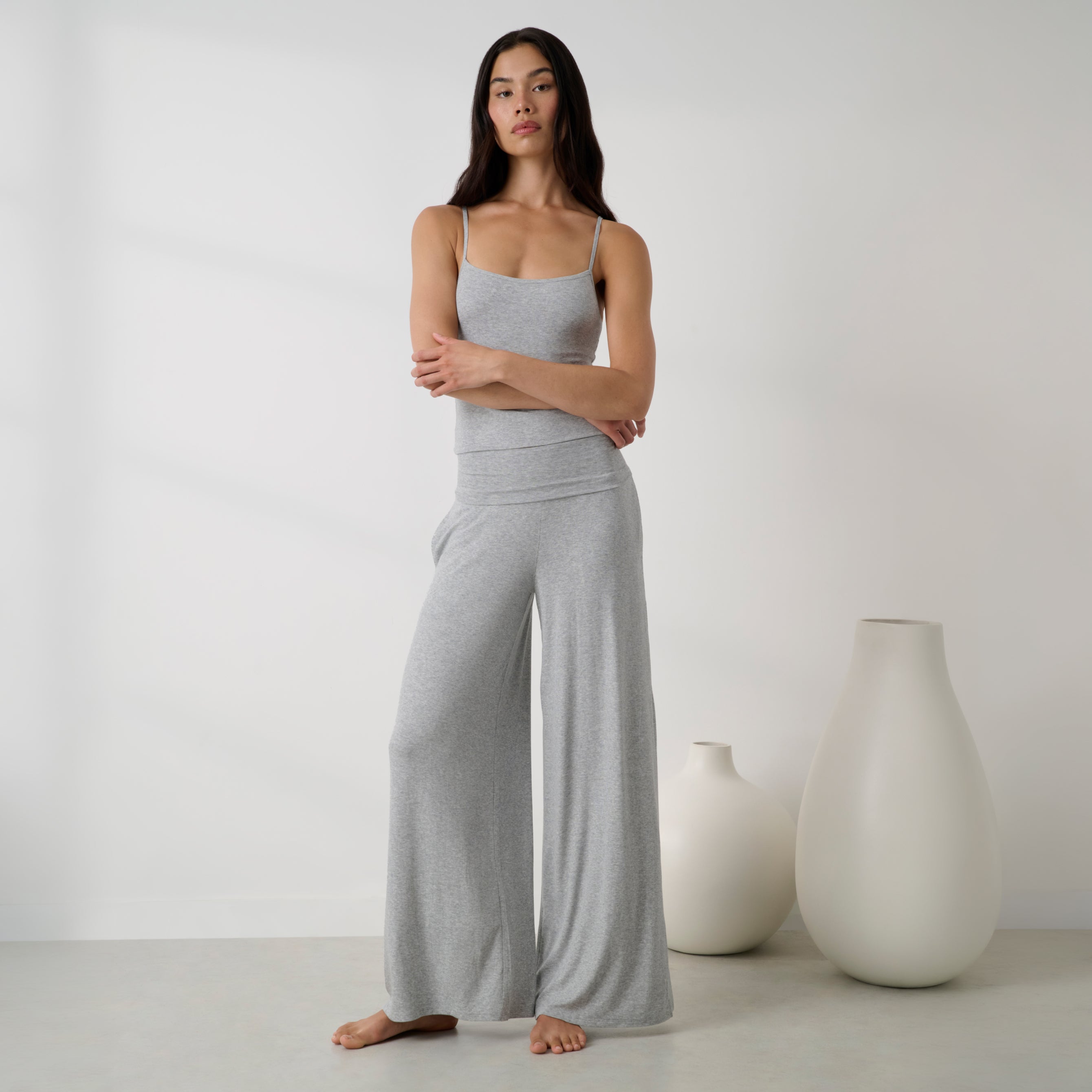 Lunya Pajamas - Soft Modal Rib Cami #Napping Dove Heather