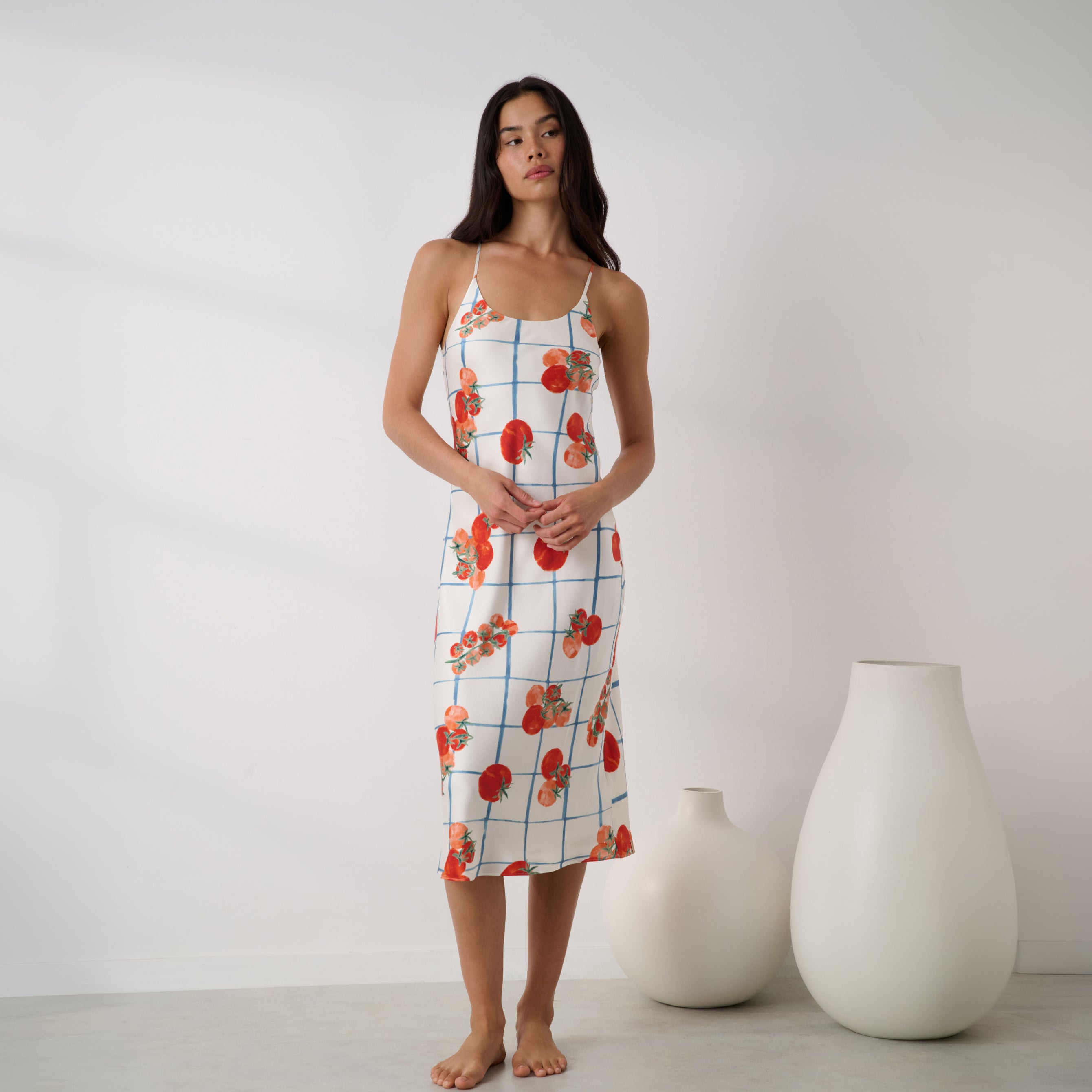 Lunya Nightgown - Washable Silk Bias Midi Slip Dress #Summer Harvest
