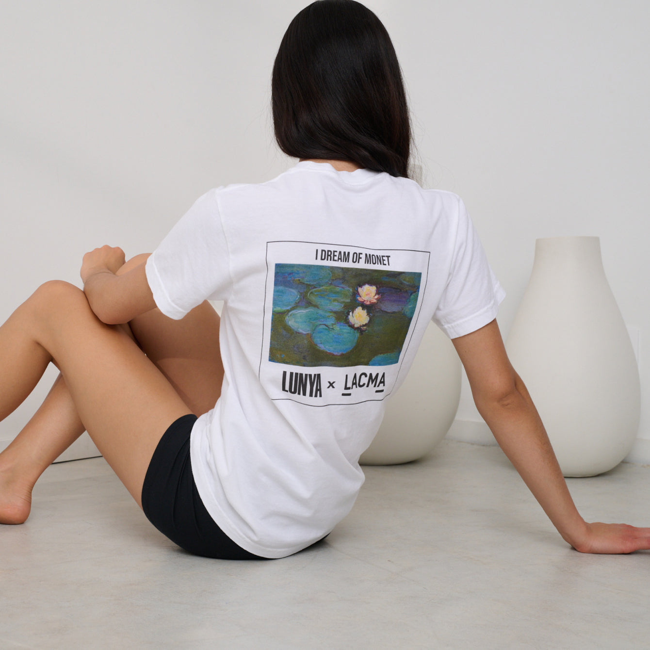 Lunya Tee - LUNYA x LACMA Graphic Tee #White/Waterlily
