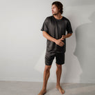 Lunya Men's Washable Silk Short Set- #Meditative Grey