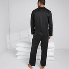Lunya Men's Washable Silk Button Up Set- #Immersed Black