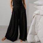 Lunya Organic Pima Wide Leg Pant - #Immersed Black
