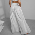 Lunya Sleepwear Organic Pima Wide Leg Pant - #Sincere White