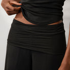 Lunya Loungewear Soft Modal Rib Fold Over Pant - #Immersed Black