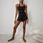 Lunya Soft Modal Rib Fold Over Short - #Immersed Black